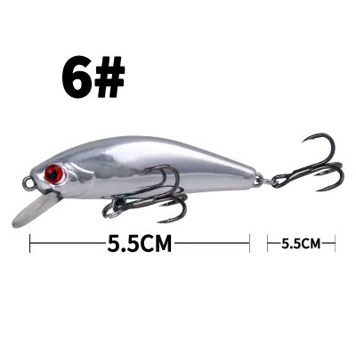 5.5cm/6.7g Minnow Fishing Lure Floating Artificial Hard Bait Bass Wobblers Lures