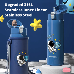 Children We Care Milon Bear M27 children vacuum flask/thermal flask/ kids vacuum flasks with pouch strap
