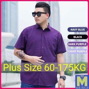 Plus Size Shirts Short Sleeve Shirt Men Casual Clothing Formal Large Big Oversized Business  Loose Korean Style Summer Vintage White Black Clothes Sexy Shirt For Men - Lazada