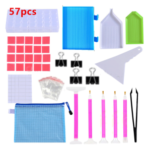 Perfect Mom and Baby Diamond Painting Tool Kit Set 44 74 Pcs Storage Box Grid Sticky Pen Tweezers Wax For Beginners