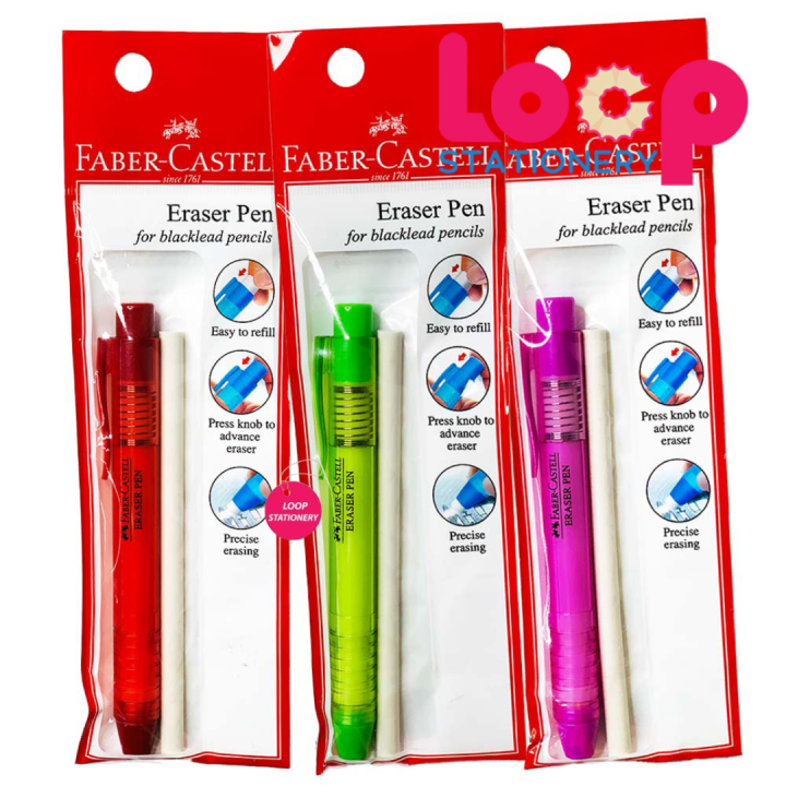 FaberCastell Mechanical Eraser Pen & Refill Lazada
