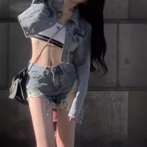 ผู้หญิงแฟชั่นกางเกงขายาวเอวต่ํา กางเกงขาสั้นเอวเพรียวบางและเพรียวบาง