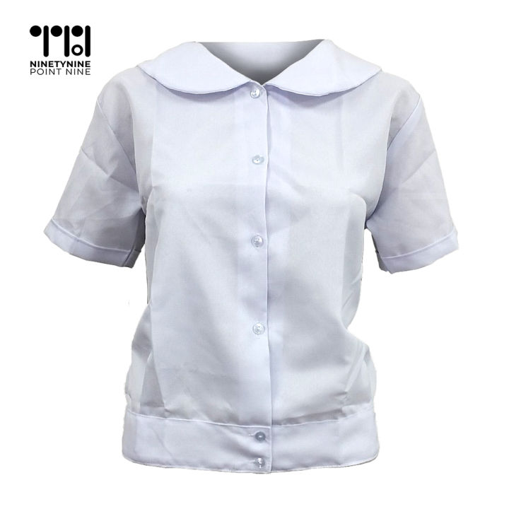 plain white blouse with collar