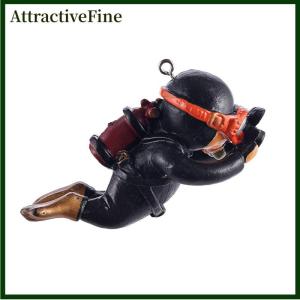 AttractiveFine Diver rương kho báu đồ trang trí bể cá sáng tạo cổ xưa đồ trang trí bể cá bằng vàng bằng nhựa