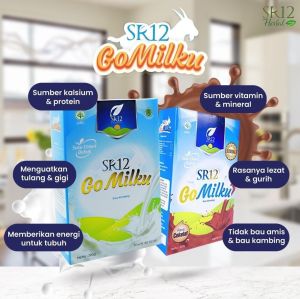 Susu Kesehatan Susu Kambing Etawa Bubuk GOMILKU SR12 HALAL BPOM 600gr Plus Madu dan Daun Kelor