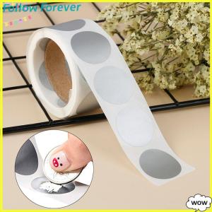 【Follow】【New Arrived】 COD สติกเกอร์สีเงินทรงกลมลอกออกได้จำนวน300ชิ้นสติกเกอร์ติดป้ายสำหรับขูดขนาด1นิ้ว