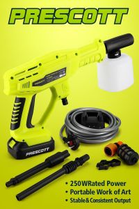Prescott 21V CORDLESS HIGH PRESSURE WASHER 250W / WATERJET / BRUSHLESS MOTOR