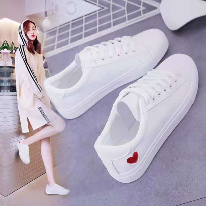 Heart white shoes on sale