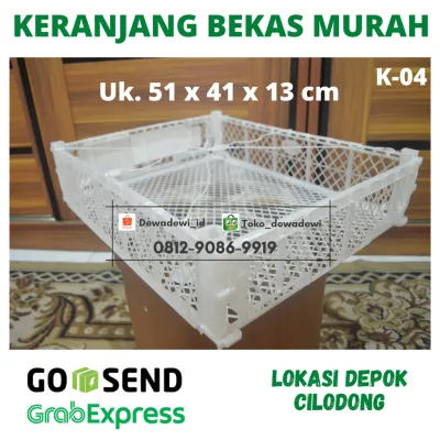 KERANJANG BEKAS BONGKAR PASANG MURAH DEPOK Uk. 51x41x5 cm TANPA TUTUP