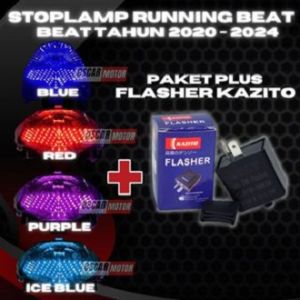 STOPLAMP ALL BEAT NEW DELUXE BEAT CBS ECO STREET TAHUN 2020 2023 3 IN 1 PAKET FLASHER MODE MANUAL
