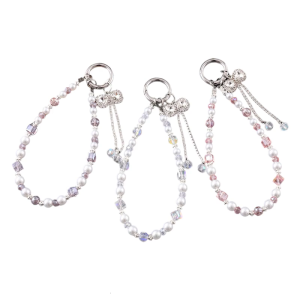 Beaded Phone Charm Cellphone Lanyard Wrist Strap Colorful Acrylic Beads Phone Chain Phone Charms Pendant