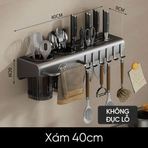 Kệ Nhà Bếp Đa Năng Treo Tường Để Đũa Dao Chất Liệu Thép Không Gỉ Lắp Đặt Đơn Giản Không Làm Hư Tường Dễ Lau Chùi
