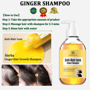 LYDIMOON Anti Hair Loss Shampoo 300ML Ginger Shampoo Hair Growth Shampoo Stabilises Hair Roots Promotes Hair Growth Increases Hair Volume 洗发水防脱发