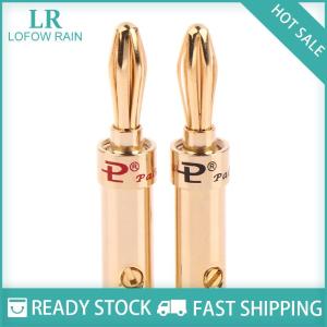 LF Wholesale✨Flash Sale ✨ 2Pcs -plated Copper Cross Banana Speaker Plug Connector Adapter Audio Banana Connectors for Speaker Wire Amplifiers
