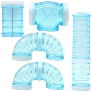 ONFIN Guinea Pig Ferret Transparent Sports DIY Playing Curved Pipe Connection Tunnel Cage Accessories Training Tube