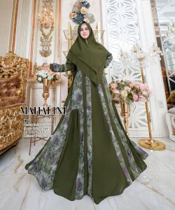 Zahira1808 Mahalini Couple Ibu Dan Anak Syari Terbaru Bahan Ceruty Baby Doll Import Lapis Furing Gamis Murah Trendi Baju Syari Muslim Wanita Ibu Busui Terlaris Gamis PestaBest Seller