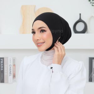ALAYNA Ear-Open Chin-Cover Inner Scarf | Hijab Cotton Ear Hole Breathable Underscarf