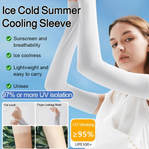 Summer Ice Silk Arm Sleeves: UV Protection & Cycling/Driving Comfort
