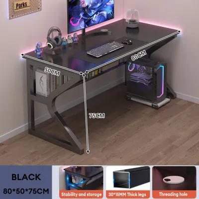 Global Computer Table For Desktop Gaming Table with Sstorage Rack Office Desk Study Table heavy duty 80/100/120/140/160CM