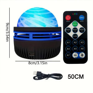 ไฟกลางคืนหมุนหมุนโคมไฟฉายออโรร่า LED RGB โปรเจคเตอร์สีสันสดใสห้องนั่งเล่นข้างเตียงโดยรอบ