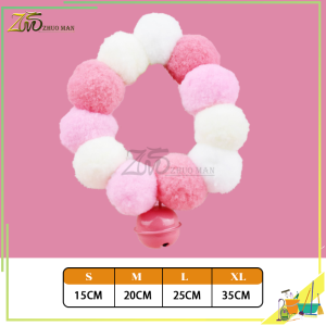 ปลอกคอสัตว์เลี้ยง ปอกคอแมวน่ารัก ปลอกคอสุนัข ปลอกคอปอมปอม ปอกคอแมว ปลอกคอน่ารักสวยงามทันสมัย นุ่ม ใส่สบาย