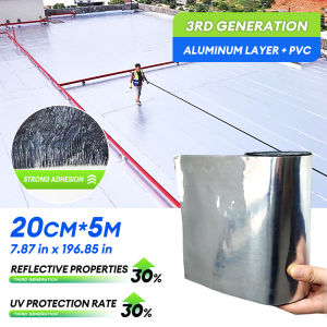 [READY STOCK] 3rd Gen Waterproof Tape Super Strong Adhesive Anti-Leakage Aluminum PVC Foil for Roof Repair Zinc Concrete & RV (Tampal Bocor Bumbung / Tahan Panas / Kental)