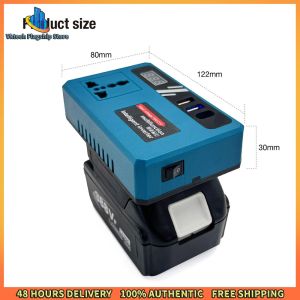 Car Power Inverter 18V/21V DC to 220V AC with Dual USB Ports for Mobile Device Charging