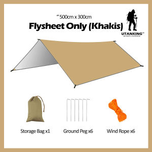 UtanKing™ Ultralight Weight Flysheet Waterproof Groundsheet Camping Tarp Alas Tent Bumbung Khemah