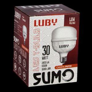 Lampu Bohlam LED Luby Sumo 12/16/22/30/40 Watt Cahaya Putih T-Bulb SNI
