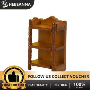 hebeanna 1:12 Dollhouse Miniature Bedside Stand Storage Rack Nightstand Furniture Bedroom Model Decor Toy Doll House Accessories