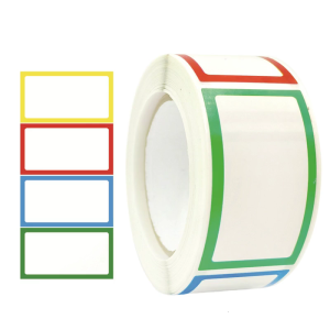 250Counts Adhesive Name Labels Colorful Border Name Sticker Clothing Labels Sticker for Daycare Kindergarten School