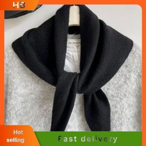 HB Korean Style Wool Knitted Triangular Scarf Women Headscarf Knitted Scarf Multi-functional Warm Knitted Scarf