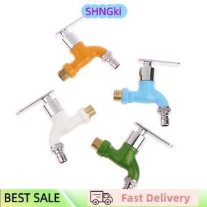 SHNGki 4 Colors Faucet 1 2 Male Wall Mounted Washing Machine Faucet Plastic Water Hose Quick Connector Garden Balcony Faucet