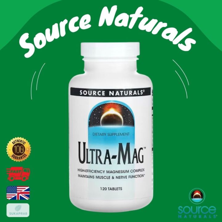 พร้อมส่ง Source Naturals Ultra-Mag แมกนีเซียม 120 Tablets | Lazada.co.th
