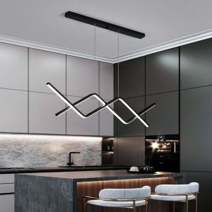 【COD】Modern Led Chandelier Lamp For Kitchen Dining Room 90CM Double-Z Pendant Light Minimalist Design Home Decor Creative Restaurant Suspension Light Fixture
