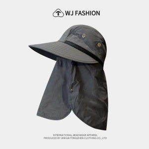 【WJ】Mặt nạ chống nắng toàn mặt tích hợp mặt nạ bảo vệ cổ cho phụ nữ Đầu to vây cá leo núi ngư dân mũ