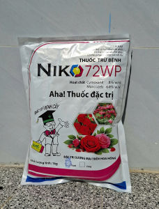 [TRUNG THIEN THINH] Trừ bệnh sương mai hoa hồng vàng lá chín sớm trên lúa nếp đốm lá NIKO 72WP gói 1kg