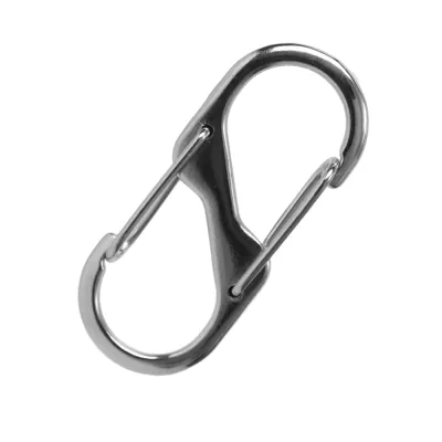 10PCS Zinc Alloy S Shape Camping Carabiners Safety Buckles Outdoor Sports Bottles Backpack Keychain Climbing Hiking Hooks Tool
