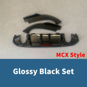 Wide Body Protection Rear Bumper Diffuser Lip Deflector Spoiler Bumper Lip Cover Exhaust Pipe For Civic 2016 2017 2018 2019 2020