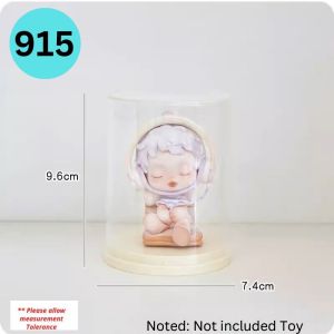 Rotatable Acrylic Display Case with Stackable Shelves for Collectibles
