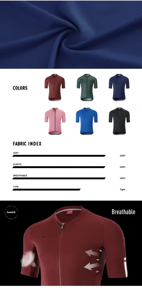 Santic Original Men Cycling Jersey Powerband Short Sleeve Jerseys