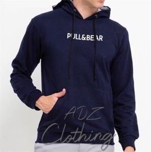 Hoodie Jumper Bahan Kain Flecee Warna Navy Blue Kombinasi Abu-abu Misty Muda Ready Size S/M/L/XL/XXL