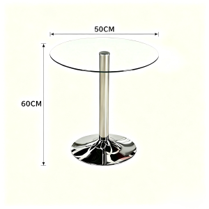 Round Glass Coffee Table / Minimalist Tea Table for Home and Office Living Room Home Furniture
