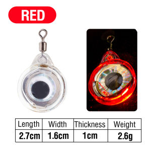 โคมไฟเหยื่อล่อปลา LED แบบพกพาใช้พลังงานแบตเตอรี่เรืองแสงไฟกลางคืนตกปลากลางแจ้งกันน้ำได้ดีโคมไฟดึงดูดปลาใต้น้ำ