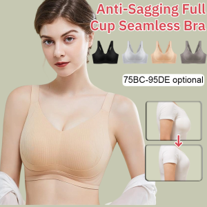 Womens Anti-Sagging Seamless Bra Large Size Appears Small Push-Up Underwear Full Cup Brassiere Lingerie