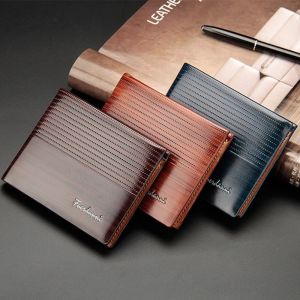 Dompet Pria Dompet Lipat Kulit PU Pria Cowok Dompet Pendek Import Murah
