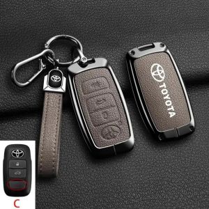 Zinc Alloy Key Case Cover for Toyota All New Yaris AtivCross/Raize Veloz 2022-2024 Car Remote Key Holder Key Chain