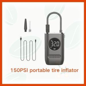 Portable Wireless Tire Inflator 12V Digital Air Pump 150PSI Fast Inflation for Car Motorcycle Bicycle Air Beds