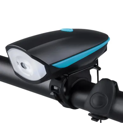 Lampu Depan Sepeda Dengan Bel Klakson 5Mode Suara Speaker 120dB LED Cree USB Rechargeable Waterproof