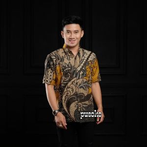 Bisa COD Bayar Di Tempat - Kemeja Batik Pria Lengan Pendek Size M L XL XXL Baju Batik Pria Dewasa